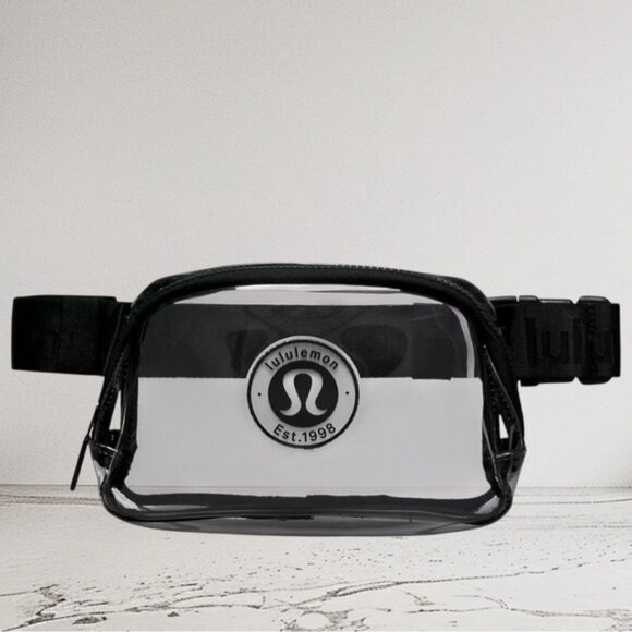 lululemon athletica Handbags - NEW Lululemon Everywhere Belt Bag 1L Clear/Black *LOGO - Concert Sporting Events